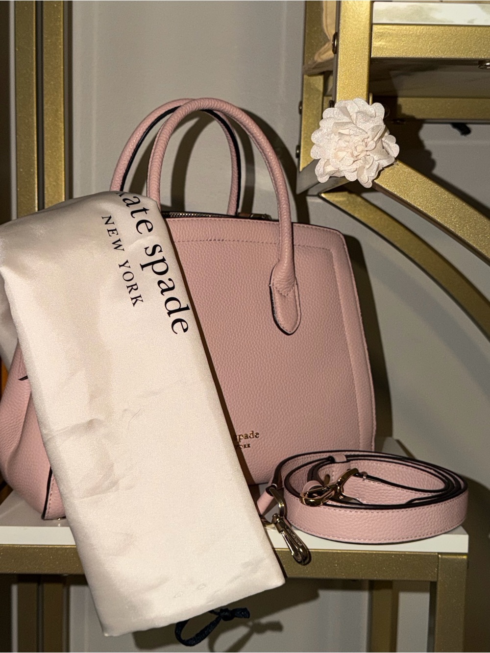 Kate Spade Knott Mini Satchel Mochi Pink with Dustbag & Strap